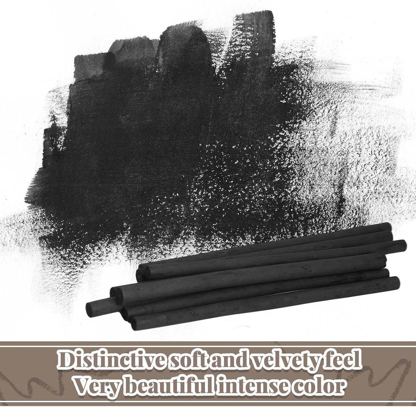 Gueevin 100 Pcs Willow Charcoal Sticks, Willow Charcoal, Artists, Beginners, Students, Perfect for Sketching, Drawing, Shading, and Fine Art Christmas Gifts for Art (2-4mm,4-5mm,5-7mm,7-9mm)