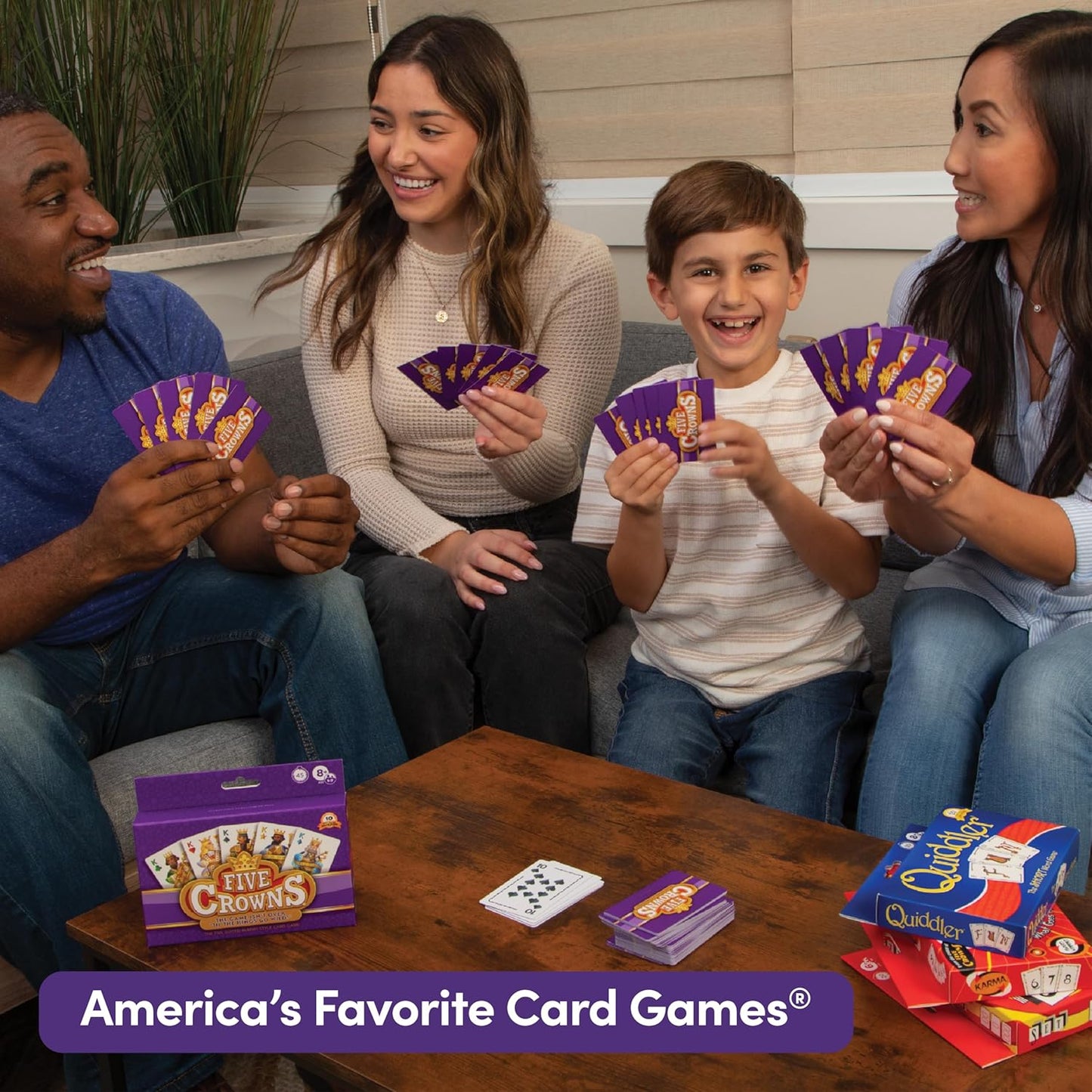 PlayMonster Five Crowns 4 Pack Bundle Card Games for Kids