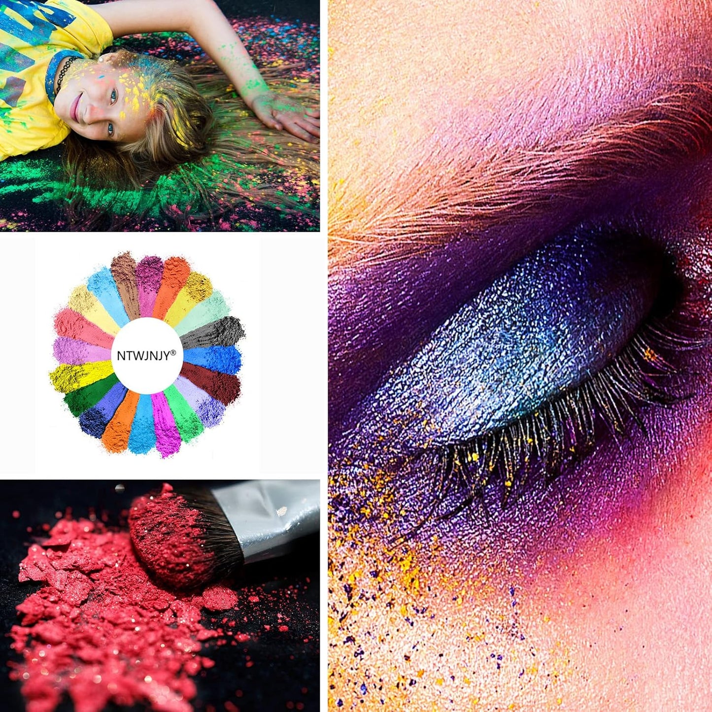 Mica Powder, 60 Color Resin Pigment, Natural Cosmetic Grade Shimmer Mica Powder for Epoxy Resin/Bath Bombs/Candle/Quicksand/Soap/Lip Gloss/Slime. Candle Dye,Soap Making Dye