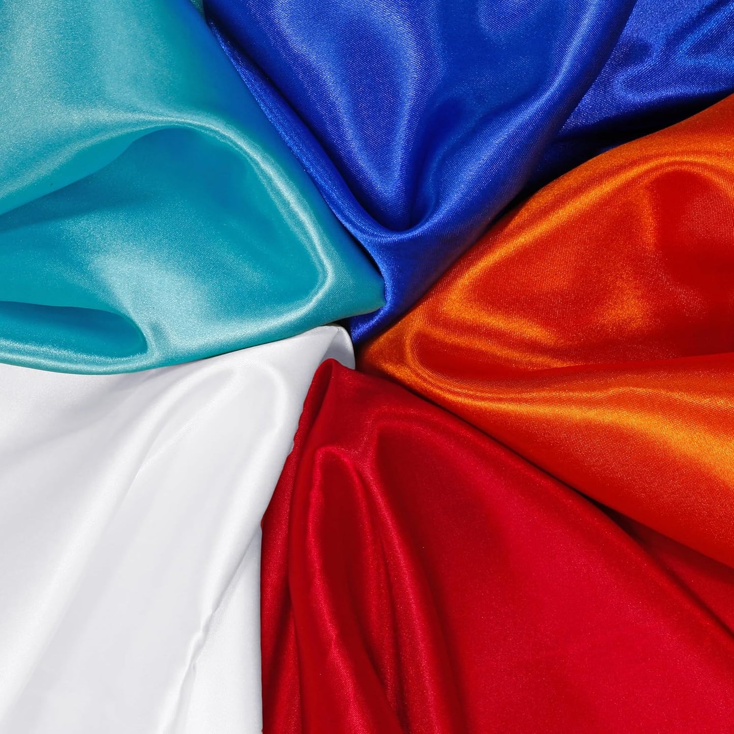 RUDONG M White Satin Fabric by The Yard, 3 Yard x 60 Inch Wide Silky Charmeuse Satin Fabric, Soft Satin Fabric for Wedding Decorations, Bridal Dress, Sewing, Accessories, DIY Crafts