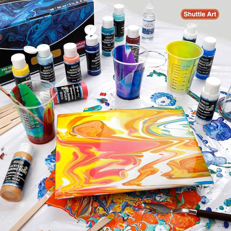 Acrylic Pour Art: A Beginner’s Guide to Fluid Painting Magic