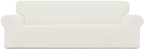 Easy-Going Stretch 4 Seater Oversized Sofa Couch Cover Cream by Easy-Going