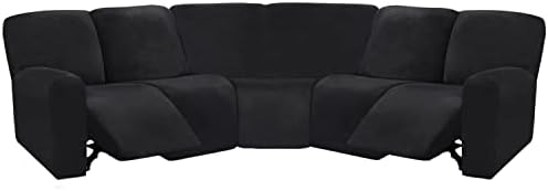 ULTICOR 7-Piece L Shape Sectional Recliner Sofa Covers, Velvet Stretch by ULTICOR