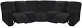 ULTICOR 7-Piece L Shape Sectional Recliner Sofa Covers, Velvet Stretch by ULTICOR