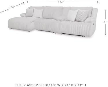 Signature Design by Ashley 4-Piece Reclining Sectional - Image 3