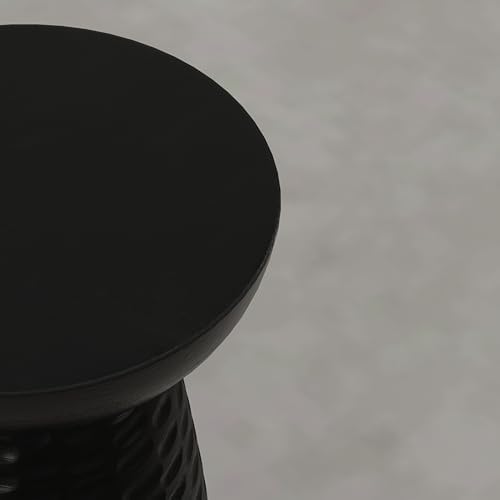 SIMPLIHOME Boyd 13" Wide Solid Mango Wood Round Table in Raven Black - Image 6