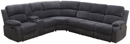 Reclining Sectional Sofa Set, L Shaped Recliner Couch - Image 6