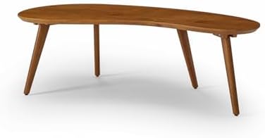 Mid Century Modern Abstract Shaped Coffee Table/Solid Wood/Castanho Finish by Camaflexi