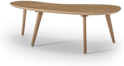 Camaflexi Mid Century Modern Abstract Shaped Coffee Table/Wood/Light Oak Finish - Image 5