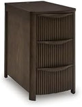 Signature Design by Ashley Narrow Chairside End Table by Unknown