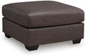 Signature Design by Ashley Oversized Square Faux Leather Ottoman by Unknown