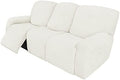 Easy-Going 8 Pieces Recliner Couch Stretch Sofa Slipcover Cream by Easy-Going