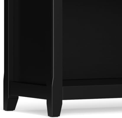 SIMPLIHOME Amherst 30" Tall Solid Wood 4-Shelf Bookcase in Black - Image 7