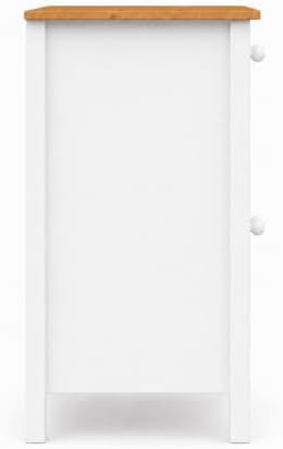 From the Tree Furniture 44" Wide White & Pine Top Solid Pine Shaker Sideboard - Image 5