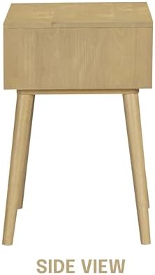NTC Zoe Solid Wood Nightstand, Mid Century Modern Side Table Bedroom, Bedside - Image 5