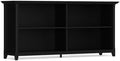 SIMPLIHOME Amherst 30" Tall Solid Wood 4-Shelf Bookcase in Black by SimpliHome