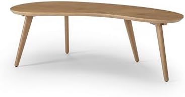 Camaflexi Mid Century Modern Abstract Shaped Coffee Table/Wood/Light Oak Finish by Camaflexi
