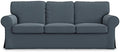 MASTERS OF COVERS Ektorp 3 Seat Sofa Cover Ektorp Slipcover-Titanium Grey by MASTERSOFCOVERS