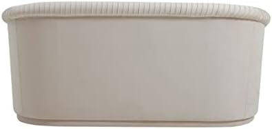 Yara 70" Pleated Beige Performance Velvet Loveseat - Image 6