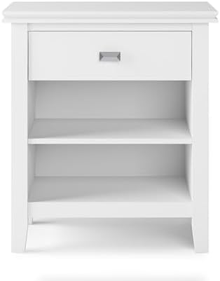 SIMPLIHOME Artisan 24" Wide Bedside Nightstands in White - Image 3