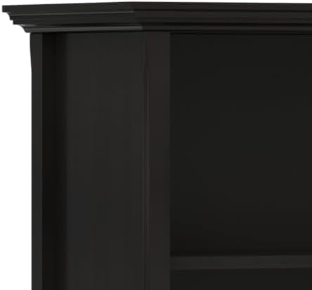 SIMPLIHOME Amherst 30" Tall Solid Wood 4-Shelf Bookcase in Hickory Brown - Image 6