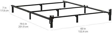 Amazon Basics Metal Bed Frame, 9-Leg Support Base - Image 2
