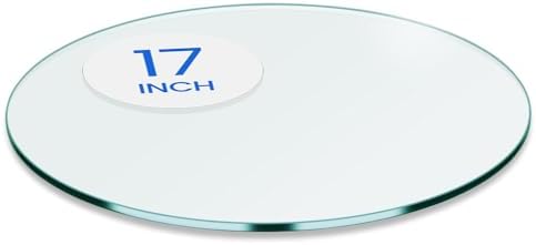 Dulles Glass 17" Round Glass Table Top, 3/8" Thick Clear Tempered Replacement by DullesGlass