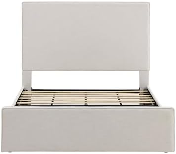 Queen Upholstered Bed Frame, Lucas Modern Floor Platform Bed - Image 6