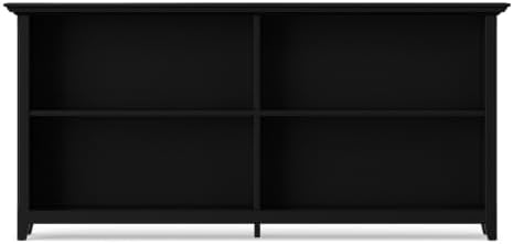 SIMPLIHOME Amherst 30" Tall Solid Wood 4-Shelf Bookcase in Black - Image 5