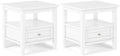 SIMPLIHOME Warm Shaker 20" Wide End Tables in White by SimpliHome