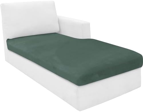 MAXIJIN 1 Piece Velvet Chaise Cover Stretch Sectional Couch Covers by MAXIJIN