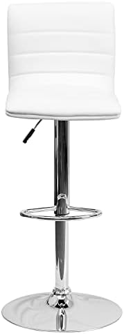 Flash Furniture Vincent 2 Pack Modern White Vinyl Adjustable Bar Stool - Image 6