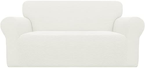 Easy-Going Stretch Oversized Loveseat Couch Covers Washable Cream by Easy-Going