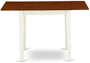 East West Furniture NDT-WHI-T Norden Dining Table, Buttermilk & Cherry - Image 5