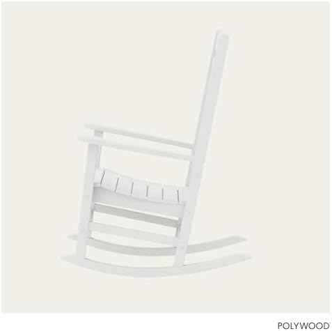POLYWOOD Presidential Rocking Chair in White - Image 5