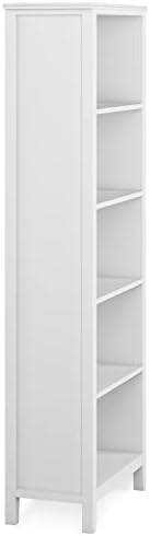SIMPLIHOME Artisan TV Stand and Bookcase in White - Image 6