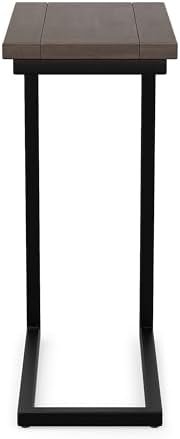 SIMPLIHOME Skyler 18" Wide Solid Wood C-Side End Table in Walnut Brown - Image 6