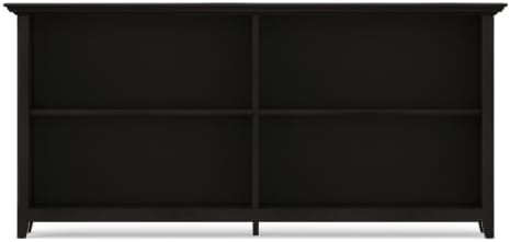 SIMPLIHOME Amherst 30" Tall Solid Wood 4-Shelf Bookcase in Hickory Brown - Image 5