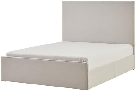 Queen Upholstered Bed Frame, Lucas Modern Floor Platform Bed - Image 4