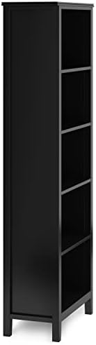 SIMPLIHOME Artisan TV Stand and Bookcase in Black - Image 7