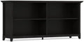 SIMPLIHOME Amherst 30" Tall Solid Wood 4-Shelf Bookcase in Hickory Brown by SimpliHome
