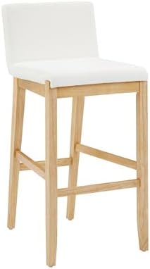 Nathan James Gracie Modern Upholstered Bar Stool, Wooden Bar Stool - Image 6