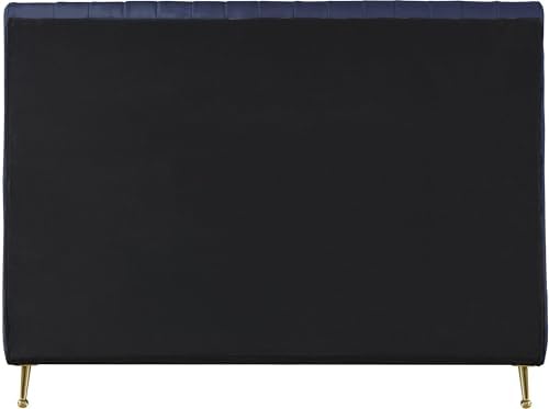 Meridian Furniture Zara Collection Modern | Contemporary Velvet Upholstered Bed - Image 6