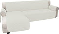 Easy-Going Reversible L-Shape Sectional Couch Cover, Ivory/Ivory by Easy-Going