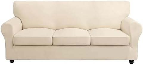 SearchI Stretch Sofa Cover Couch Cover, 4 Pieces Sofa Slipcover by SearchI
