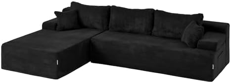 Hobestluk Boneless Couches Modular Sectional Sofa L-Shape Oversized Chaise - Image 3