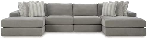 Signature Design by Ashley Modular Double Chaise Sectional, Ash Gray by Unknown
