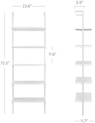 Nathan James White Ladder Bookcase - Image 2