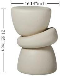 WILLIAMSPACE 16.14" Faux Marble Sculptural Side Table - Image 2