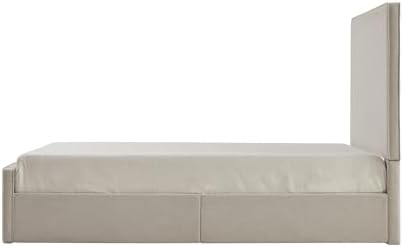 Queen Upholstered Bed Frame, Lucas Modern Floor Platform Bed - Image 5